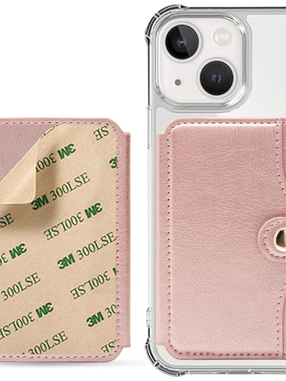 Phone Wallet Stick on, Adhesive Slim Credit Card Holder